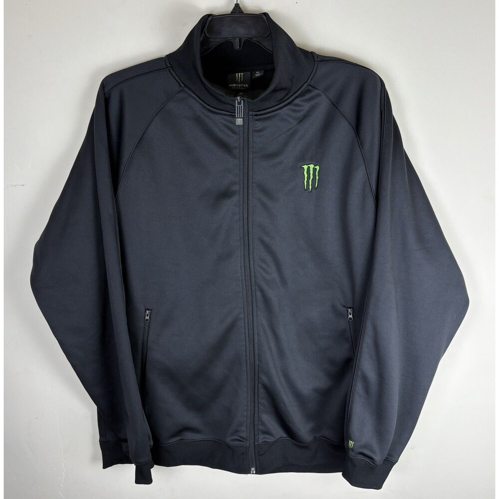 Men’s Monster Energy Embroidered Full Zip Jacket / Black / Size XL